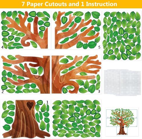 Classroom Tree Bulletin Board Set Tropical Leaves Summer Tree Decoration Cutouts for Classroom Wall Decor School Supplies in Saudi Arabia