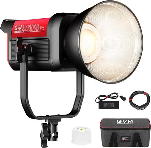 GVM Photography Lighting 300W Bi-Color Studio Lights with 45°Standard Reflector 65700Lux@1m CCT 2700~6800K 12Lighting Scenes App Control LED Video Light in Kuwait