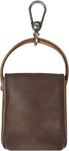 Heather's, Mini Purse Keychain for Women, Vintage Keyring Holder, Key Organizer, Full Grain Leather, Handmade, Bourbon Brown in Kuwait