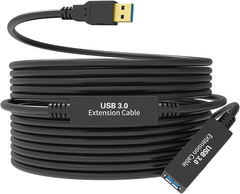 25Feet Active USB 3.0 extension cable,Long USB Extension Cord A-Male A-Female,With Expansion Chipset Signal Boosters, Compatible With Oculus Quest 3,VR, Xbox, PS4, Webcam,etc. in Kuwait