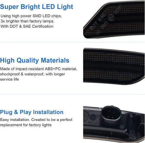 استبدال ضوء علامة الجانب LED لـ XT4 2019-2024 / XT6 2020-2024، أضواء علامة جانبية مدخنة in Saudi Arabia