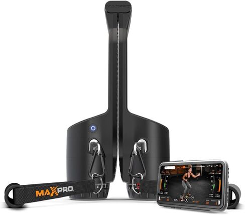 MAXPRO Fitness: Cable Home Gym | As Seen on Shark Tank | Versatile, Portable, Bluetooth Connected | Strength, HIIT, Cardio, Plyometric, Powerful 5-300lbs Resistance in Kuwait