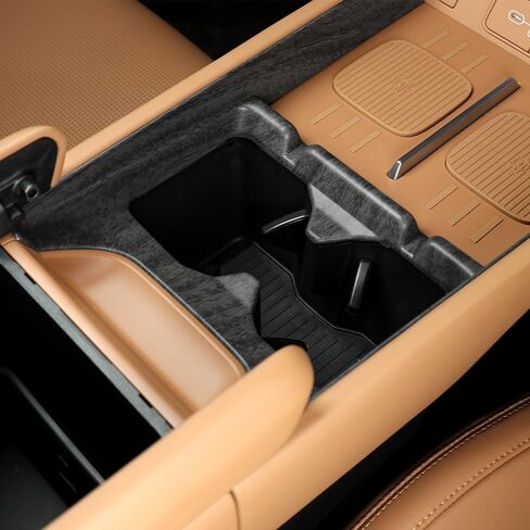 YOUTOOCAR ABS Carbon Fiber Style Front Water Cup Holder Cover Trim Compatible with Hyundai Santa FE 2024 Accessories in Saudi Arabia
