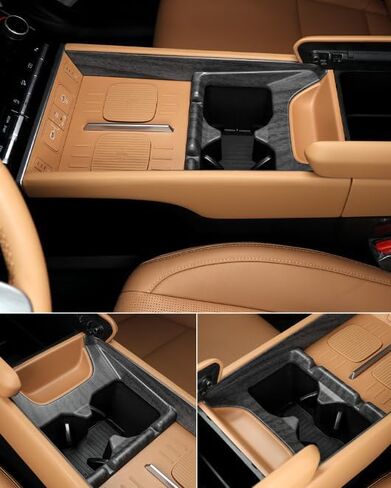 YOUTOOCAR ABS Carbon Fiber Style Front Water Cup Holder Cover Trim Compatible with Hyundai Santa FE 2024 Accessories in Saudi Arabia