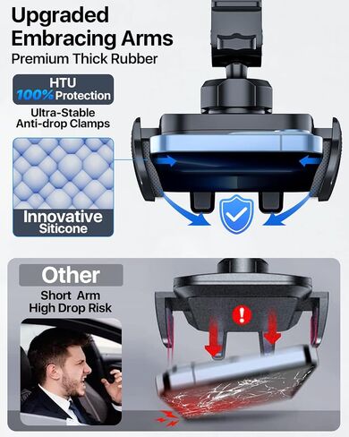 2024 Ultimate Car Phone Mount【80+LBS Strongest Suction & Military-Grade】【Patent & Safety Certs】 Cell Phone Holder Truck Stand for Dashboard Windshield Vent for iPhone 15 Pro Max 14 13 Samsung, Black in Saudi Arabia