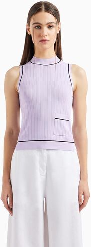 بلوزة قصيرة محبوكة بدون أكمام للنساء من A｜X ARMANI EXCHANGE in Saudi Arabia