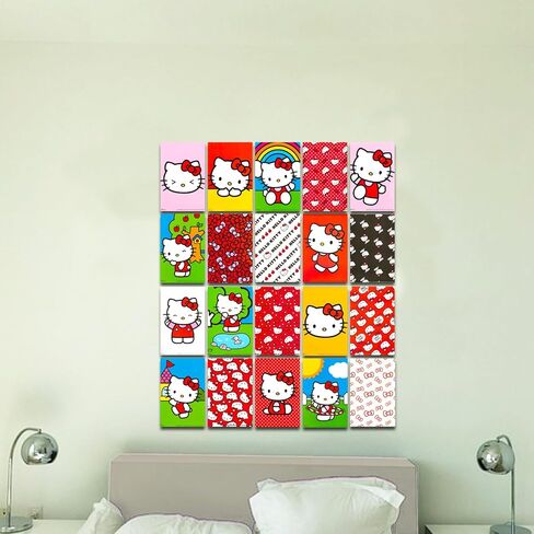 Mini Hello Kitty Posters - Hello Kitty Poster Collage Bundle Includes 20 Mini Hello Kitty Decor Posters (4" x 6"), Stickers, More | Hello Kitty Decorations in Saudi Arabia