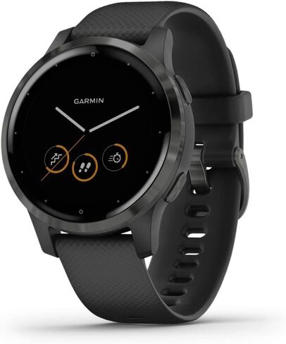 Garmin vívoactive 4S, Smaller-Sized GPS Smartwatch, Features Music, Body Energy Monitoring, Animated Workouts, Pulse Ox Sensors and More, Light Gold with Light Pink Band (Renewed) in Saudi Arabia