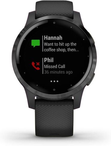 Garmin vívoactive 4S, Smaller-Sized GPS Smartwatch, Features Music, Body Energy Monitoring, Animated Workouts, Pulse Ox Sensors and More, Light Gold with Light Pink Band (Renewed) in Saudi Arabia