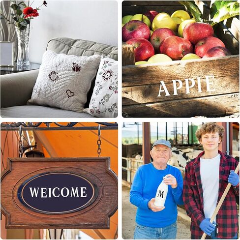 42 قطعة من استنسل الحروف من Aster، استنسل أرقام أبجدية مقاس 2 بوصة للحرف اليدوية، استنسل طلاء رذاذ قابل لإعادة الاستخدام، استنسل فني بلاستيكي قابل لإعادة الاستخدام للرسم على الخشب والجدار والنسيج والسبورة واللافتات والمشاريع الفنية التي تصنعها بنفسك in Kuwait