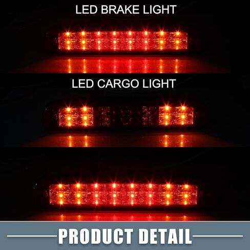 الذيل ارتفاع جبل الفرامل وقف الضوء CC3Z13A613B 3rd ضوء الفرامل الثالث لفورد F-250 1999-2016 ABS الخلفي الأحمر in Kuwait