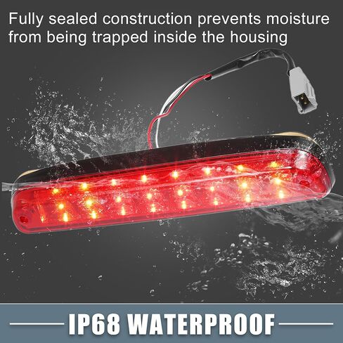 الذيل ارتفاع جبل الفرامل وقف الضوء CC3Z13A613B 3rd ضوء الفرامل الثالث لفورد F-250 1999-2016 ABS الخلفي الأحمر in Kuwait