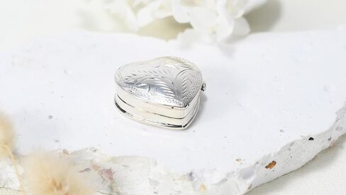 Mystical Heart .925 Sterling Silver Pill Gift Keepsake Box in Saudi Arabia