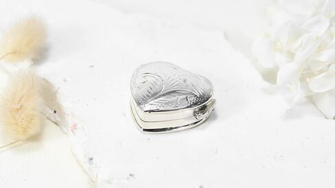 Mystical Heart .925 Sterling Silver Pill Gift Keepsake Box in Saudi Arabia