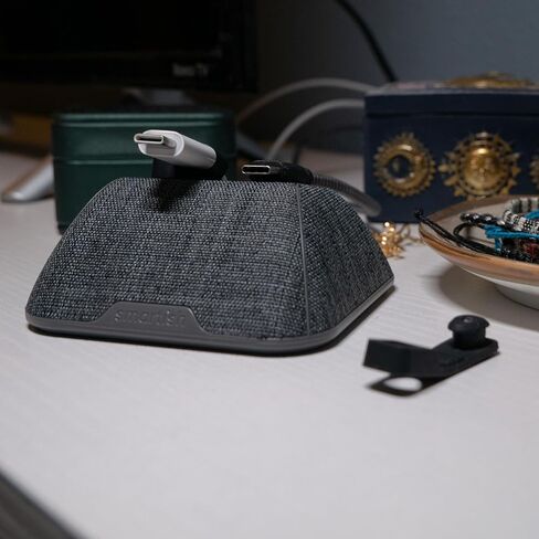 حامل سلك مغناطيسي ذكي - منظم كابلات مع مشابك مغناطيسية لإدارة الشاحن على سطح المكتب أو المنضدة أو الطاولة الجانبية - رقم 2 قلم رصاص رمادي in Kuwait