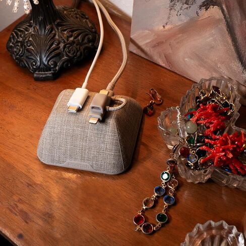 حامل سلك مغناطيسي ذكي - منظم كابلات مع مشابك مغناطيسية لإدارة الشاحن على سطح المكتب أو المنضدة أو الطاولة الجانبية - رقم 2 قلم رصاص رمادي in Kuwait