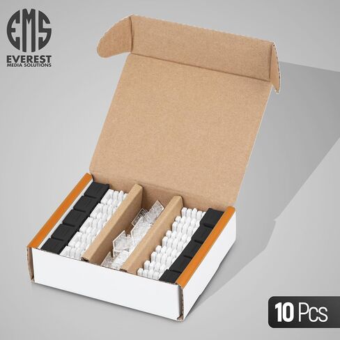 Everest 90 Degree RJ45 Cat6 Keystone Jacks Slim Profile 50-Pack White | Compatible with 90° Angled Speed Termination Tool - easyJACK (B094WB91H3) in Kuwait