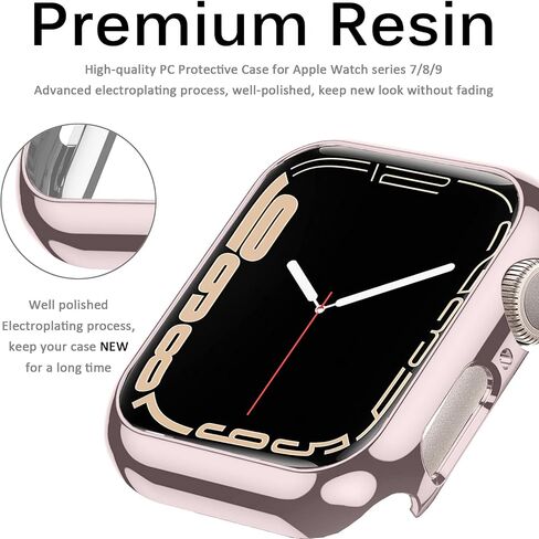 Miimall Compatible for Apple Watch 41mm Series 9/8/7 Case Women Men Hard PC Frame [No Screen Protector] Ultra-Thin Shockproof Full Protective Cover Frame Case for iWatch 9/8/7 41mm(Silver) in Kuwait