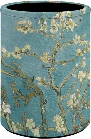 حامل أقلام HUGS IDEA Van Gogh Almond Blossom Pen من جلد البولي يوريثان منظم مكتب مستحضرات التجميل للنساء والفتيات واللوازم المكتبية والمنزلية in Kuwait