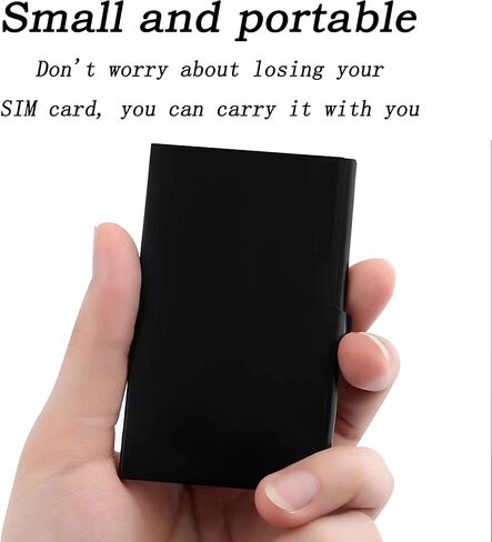 حافظة بطاقات SIM من الألومنيوم، حامل بطاقات SIM 6 فتحات رفيع للغاية مع مجموعة محول بطاقة SIM للمسافرين أو رحلة العطلات (6SIM+فضي) in Kuwait