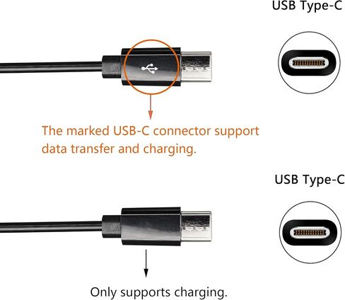 CERRXIAN USB Type C Splitter Charging Cable,4.9ft 2 in 1 Multi Charging Cable, USB A to 2 x USB Type C Y Splitter Data Snyc Cord(1.5m-2USB C, Black) in Saudi Arabia