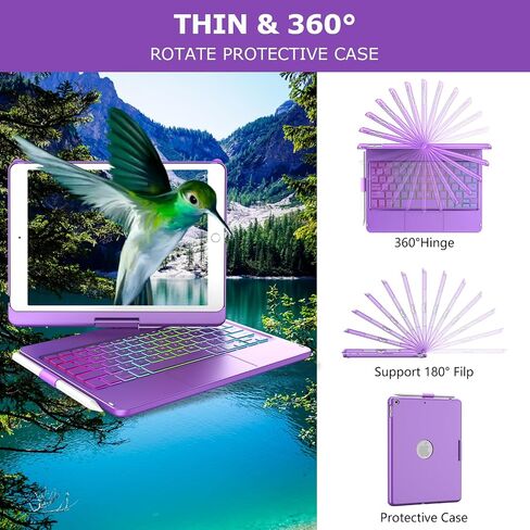 CC Store for iPad 9th 8th 7th Generation Case with Keyboard 10.2 Inch in Kuwait