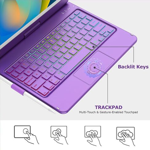 CC Store for iPad 9th 8th 7th Generation Case with Keyboard 10.2 Inch in Kuwait