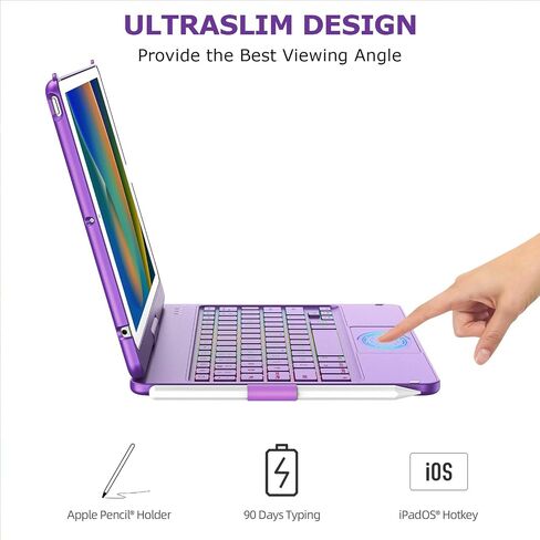 CC Store for iPad 9th 8th 7th Generation Case with Keyboard 10.2 Inch in Kuwait