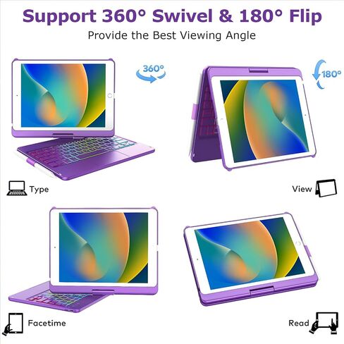 CC Store for iPad 9th 8th 7th Generation Case with Keyboard 10.2 Inch in Kuwait
