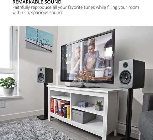 مكبرات صوت على رف الكتب تعمل بالطاقة من Kanto YU6BAMBOO مع تقنية Bluetooth وPhono Preamp | زوج | الخيزران in Kuwait