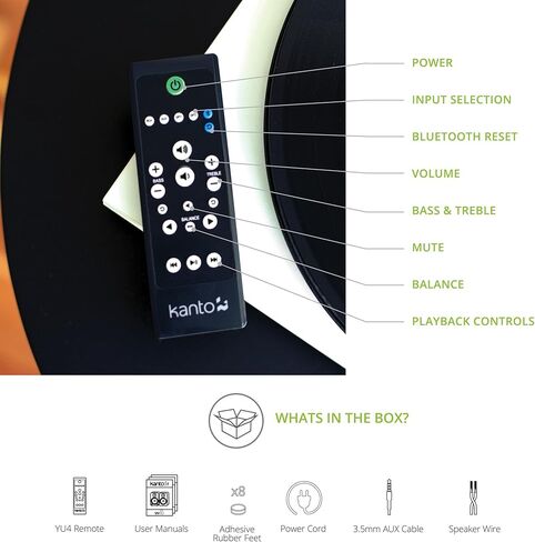 مكبرات صوت على رف الكتب تعمل بالطاقة من Kanto YU6BAMBOO مع تقنية Bluetooth وPhono Preamp | زوج | الخيزران in Kuwait