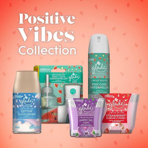 جرة شمعة Glade، معطر جو، ابق باردًا بالبطيخ، 3.4 أونصة in Kuwait