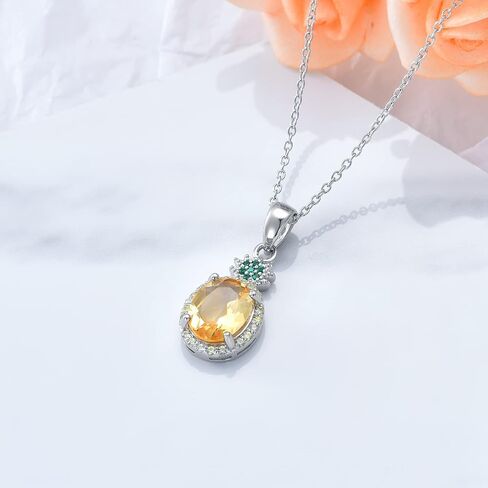 Sterling Silver Sunflower/Rose Cross/Rose/Lotus Flower/Honney Bee/Pineapple Necklace for Women Flower Pendant Necklace Gifts for Girlfriend Wife Mom Birthday Valentine's Day in Saudi Arabia