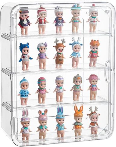 3 Tiers Clear Display Case for Figures, Acrylic Storage Organizers Box with Magnetic Door, Wall-Mounted Dustproof Showcase for Collectibles Action Figure in Saudi Arabia