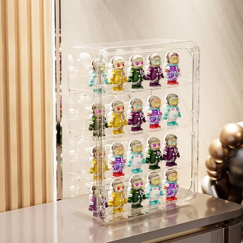 3 Tiers Clear Display Case for Figures, Acrylic Storage Organizers Box with Magnetic Door, Wall-Mounted Dustproof Showcase for Collectibles Action Figure in Saudi Arabia