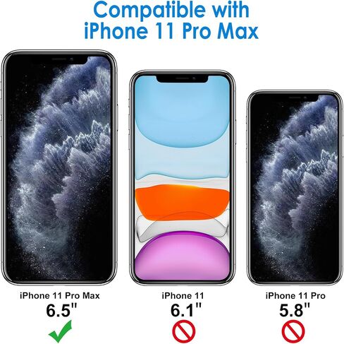 JETech Case for iPhone 11 Pro Max 6.5-Inch, Non-Yellowing Shockproof Phone Bumper Cover, Anti-Scratch Clear Back (Clear) in Kuwait