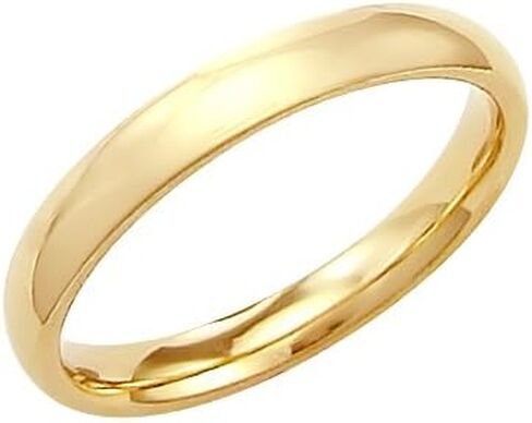 14k Solid Yellow Gold Plain Dome Wedding Band Ring 2MM - Size 7 in Saudi Arabia