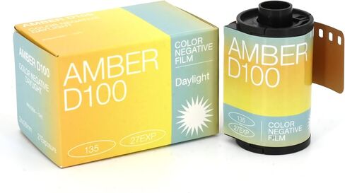 RETO Amber D100 35mm Color Negative Cine Film, 27 Exposures, ISO100, 135, Cinematic, Motion Picture Style, C41 Process in Saudi Arabia