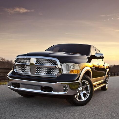AS Headlight Assembly Compatible with 2009-2014 Dodge Ram 1500 Chrome Housing Amber Reflector Driver and Passenger Side in Saudi Arabia
