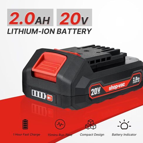 حزمة بطارية ليثيوم أيون Shop-Vac 20V 2.0Ah، أدوات كهربائية متوافقة 20V in Saudi Arabia