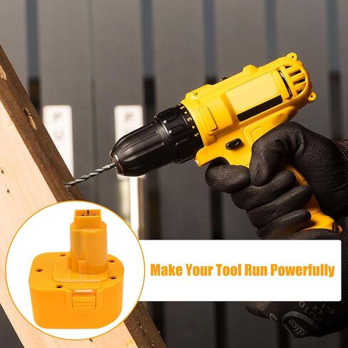 عبوتان [تمت ترقيتهما إلى 3600 مللي أمبير] بطارية بديلة DC9071 Ni-Mh متوافقة مع بطارية Dewalt 12V 3.6Ah DW9071 DW9071 DC9072 DE9037 DE9071 DE9072 DE9074 DE9075 بطاريات أدوات الطاقة اللاسلكية (أصفر) in Kuwait
