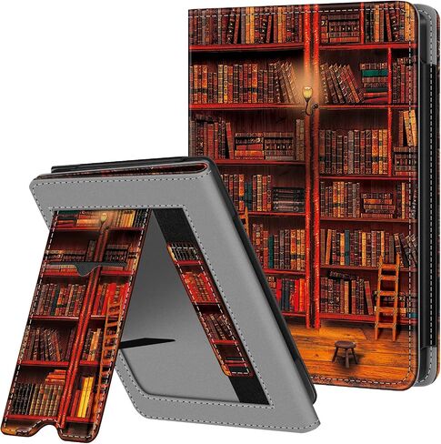حافظة Fintie Stand لـ 6 بوصات Kobo Clara Colour/Kobo Clara BW/2E، بني | غطاء قارئ إلكتروني بمسند قابل للطي من جلد البولي يوريثان الفاخر، مع فتحة للبطاقة وحزام لليد، نوم/استيقاظ تلقائي in Kuwait