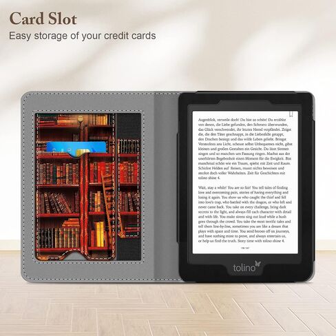 حافظة Fintie Stand لـ 6 بوصات Kobo Clara Colour/Kobo Clara BW/2E، بني | غطاء قارئ إلكتروني بمسند قابل للطي من جلد البولي يوريثان الفاخر، مع فتحة للبطاقة وحزام لليد، نوم/استيقاظ تلقائي in Kuwait