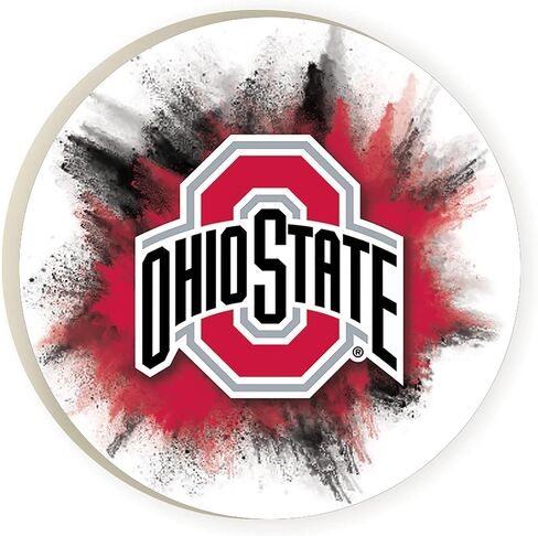 Ohio State University Color Splash 2.75 x 2.75 Ceramic Car Coasters Pack of 2 in Saudi Arabia