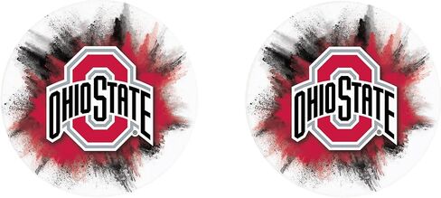 Ohio State University Color Splash 2.75 x 2.75 Ceramic Car Coasters Pack of 2 in Saudi Arabia