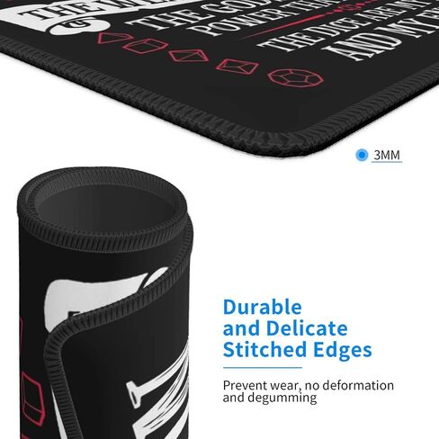 KEEHUA D-ungeon Master, The Weaver of Lore & Fate - D-ungeons & Dragons (White Text) Non-Slip Rubber Mousepad Gaming Mouse Pad with Stitched Edge 10x12 in in Saudi Arabia