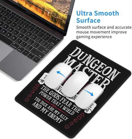 KEEHUA D-ungeon Master, The Weaver of Lore & Fate - D-ungeons & Dragons (White Text) Non-Slip Rubber Mousepad Gaming Mouse Pad with Stitched Edge 10x12 in in Saudi Arabia