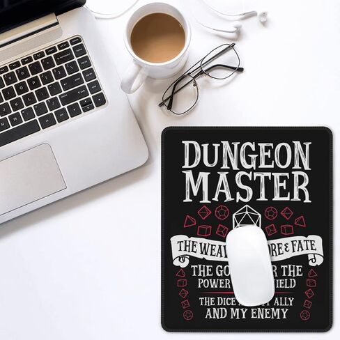 KEEHUA D-ungeon Master, The Weaver of Lore & Fate - D-ungeons & Dragons (White Text) Non-Slip Rubber Mousepad Gaming Mouse Pad with Stitched Edge 10x12 in in Saudi Arabia