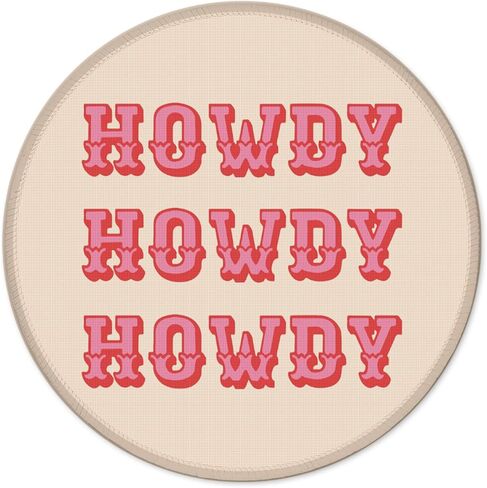 Preppy Howdy Mouse Pad, Pink Howdy Mouse Mat Non-Slip Rubber Base Mouse Pads Mousepad for Girls Computer Laptop Gaming Desk Dorm Office Home( 7.9 x 7.9 Inch) in Kuwait