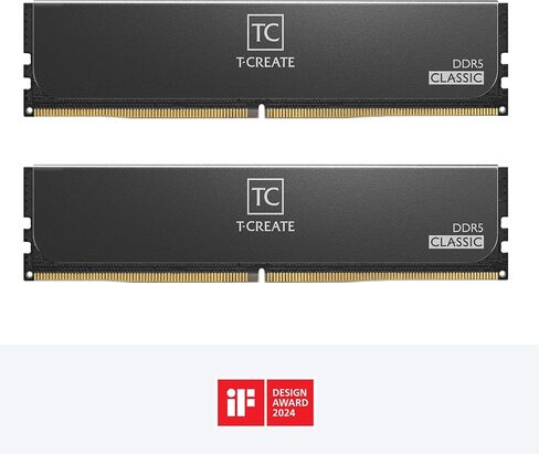 TEAMGROUP T-Create Expert CL30 Overclocking 10L DDR5 32GB Kit (2 x 16GB) 6000MHz (PC5-48000) Intel XMP 3.0 & AMD EXPO Compatible Desktop Memory Module Ram Black - CTCED532G6000HC30DC01 in Kuwait